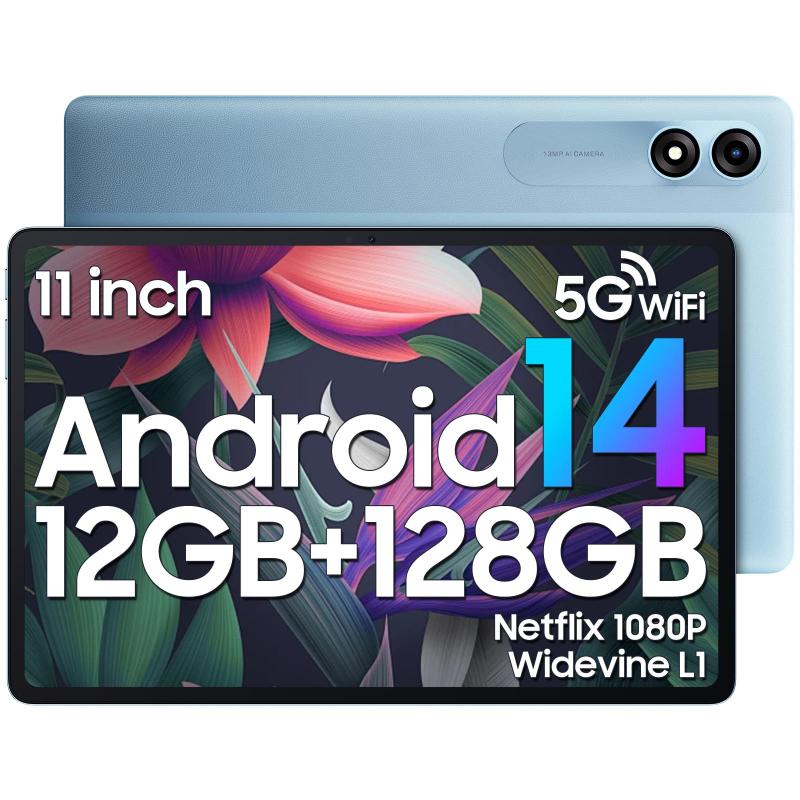 Android 14 11インチタブレット本体 12GB RAM 128GB Tablet Blackview 11 Polegadas - Android 14, 12GB RAM, 128GB